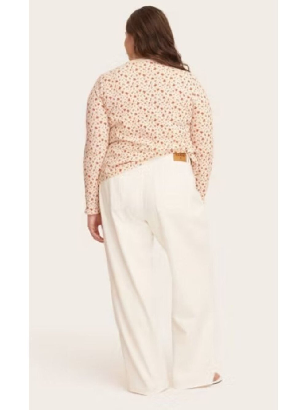 NWT Parke x Target Mid Rise Drawstring Baggy Jeans Cream Size 24 $55 [jb] - Picture 2 of 8